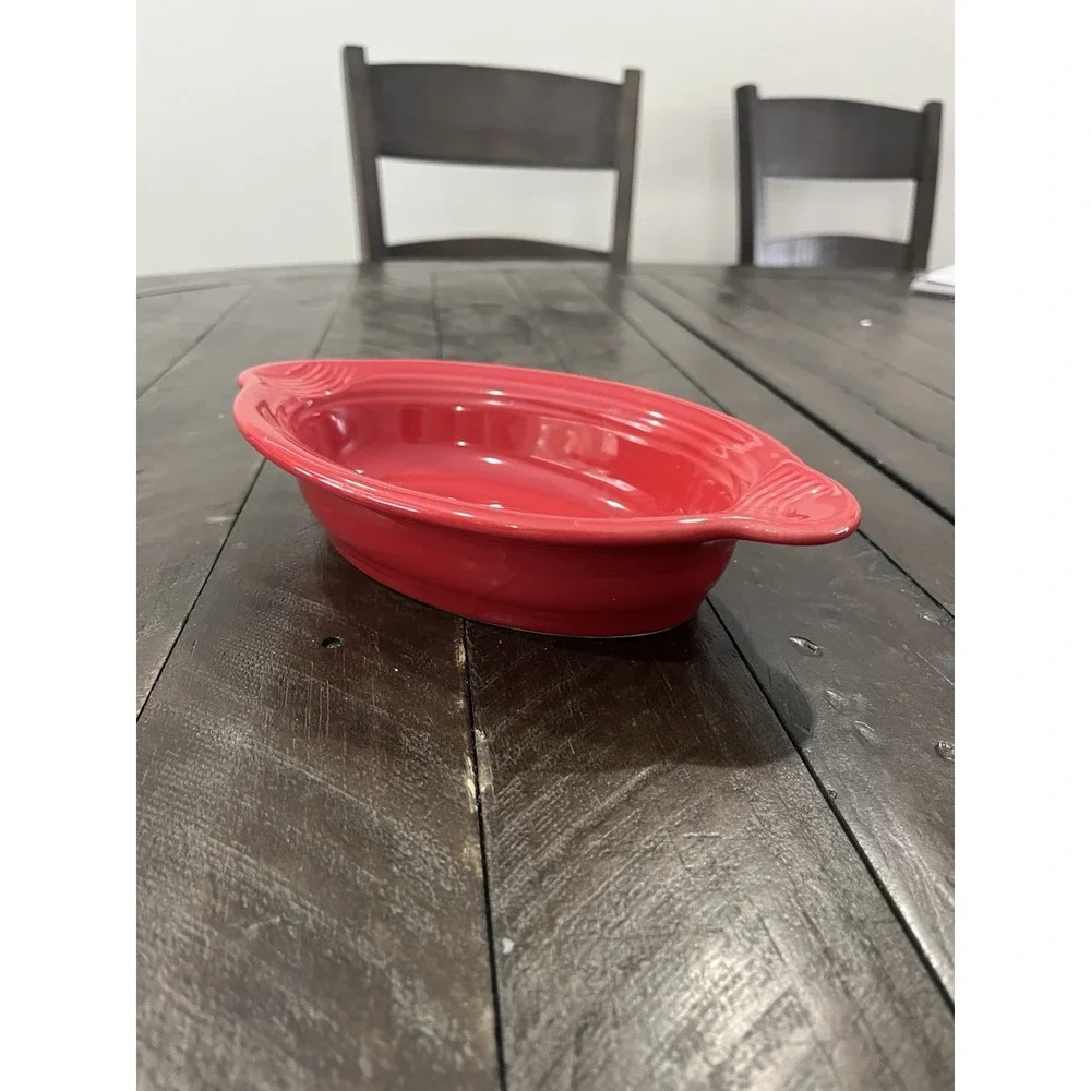 Homer Laughlin Fiesta‎ Open Individual Casserole Dish in Scarlet Red